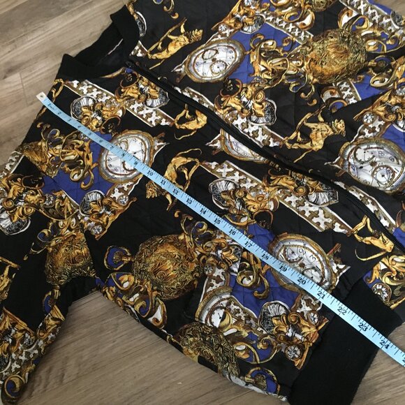 Studio J Pocket Watch + Lion Rococo Quilted Bomber Jacket - Picture 12 of 14